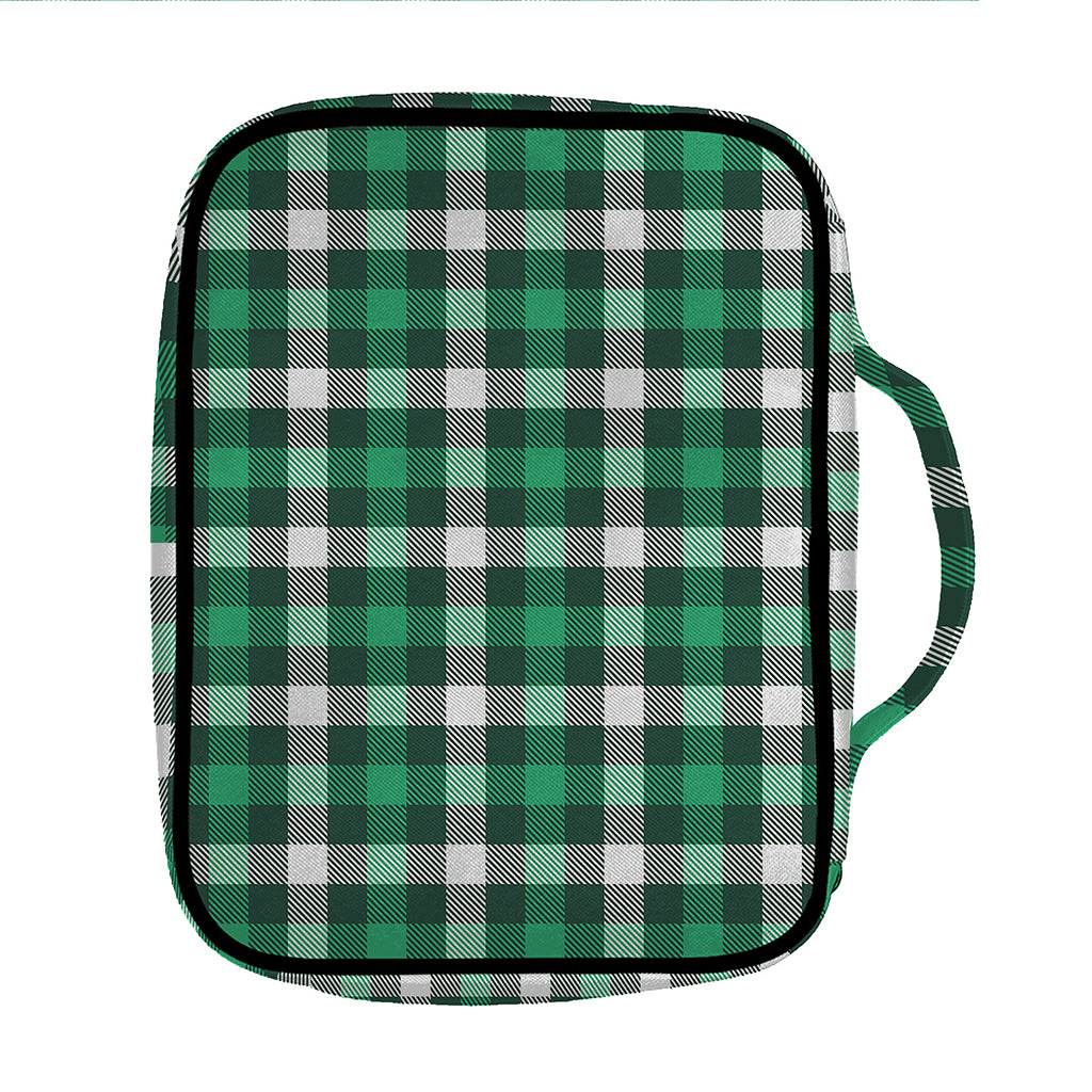 Saint Patrick's Day Stewart Plaid Print Front Pocket Bible Bag