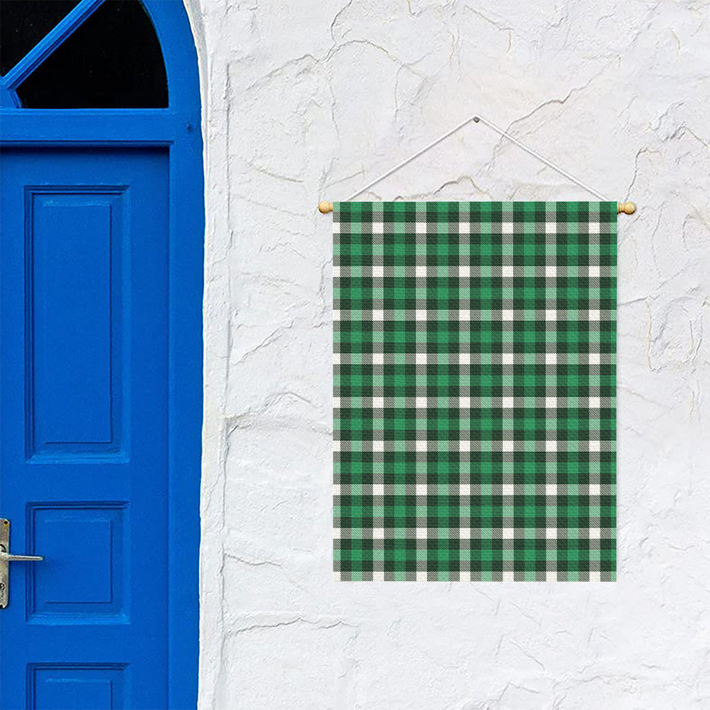 Saint Patrick's Day Stewart Plaid Print Garden Flag