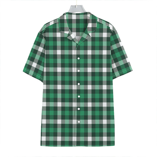 Saint Patrick's Day Stewart Plaid Print Hawaiian Shirt