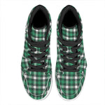 Saint Patrick's Day Stewart Plaid Print High Top Leather Sneakers