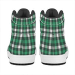 Saint Patrick's Day Stewart Plaid Print High Top Leather Sneakers