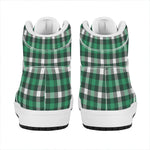 Saint Patrick's Day Stewart Plaid Print High Top Leather Sneakers