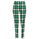 Saint Patrick's Day Stewart Plaid Print High-Waisted Pocket Leggings