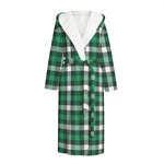 Saint Patrick's Day Stewart Plaid Print Hooded Bathrobe