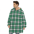 Saint Patrick's Day Stewart Plaid Print Hoodie Blanket