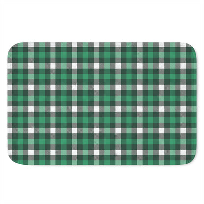 Saint Patrick's Day Stewart Plaid Print Indoor Door Mat