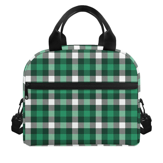 Saint Patrick's Day Stewart Plaid Print Insulated Lunch Bag