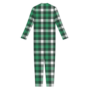 Saint Patrick's Day Stewart Plaid Print Jumpsuit