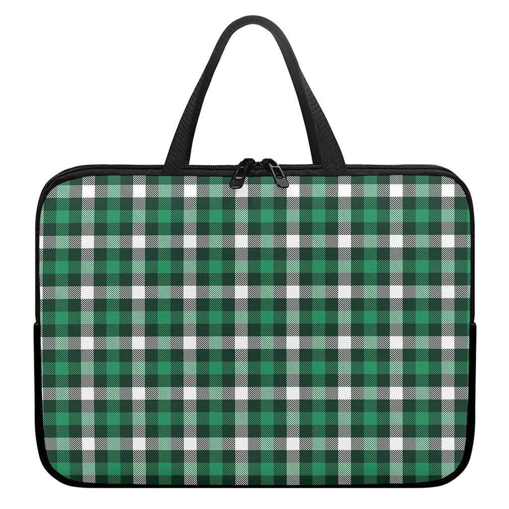 Saint Patrick's Day Stewart Plaid Print Laptop Sleeve With Handle