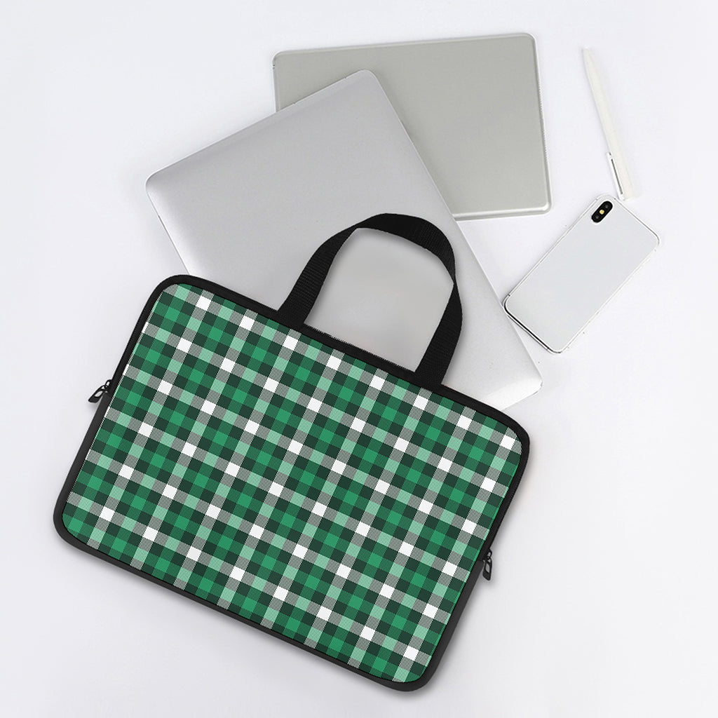 Saint Patrick's Day Stewart Plaid Print Laptop Sleeve With Handle