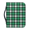 Saint Patrick's Day Stewart Plaid Print Leather Bible Cover