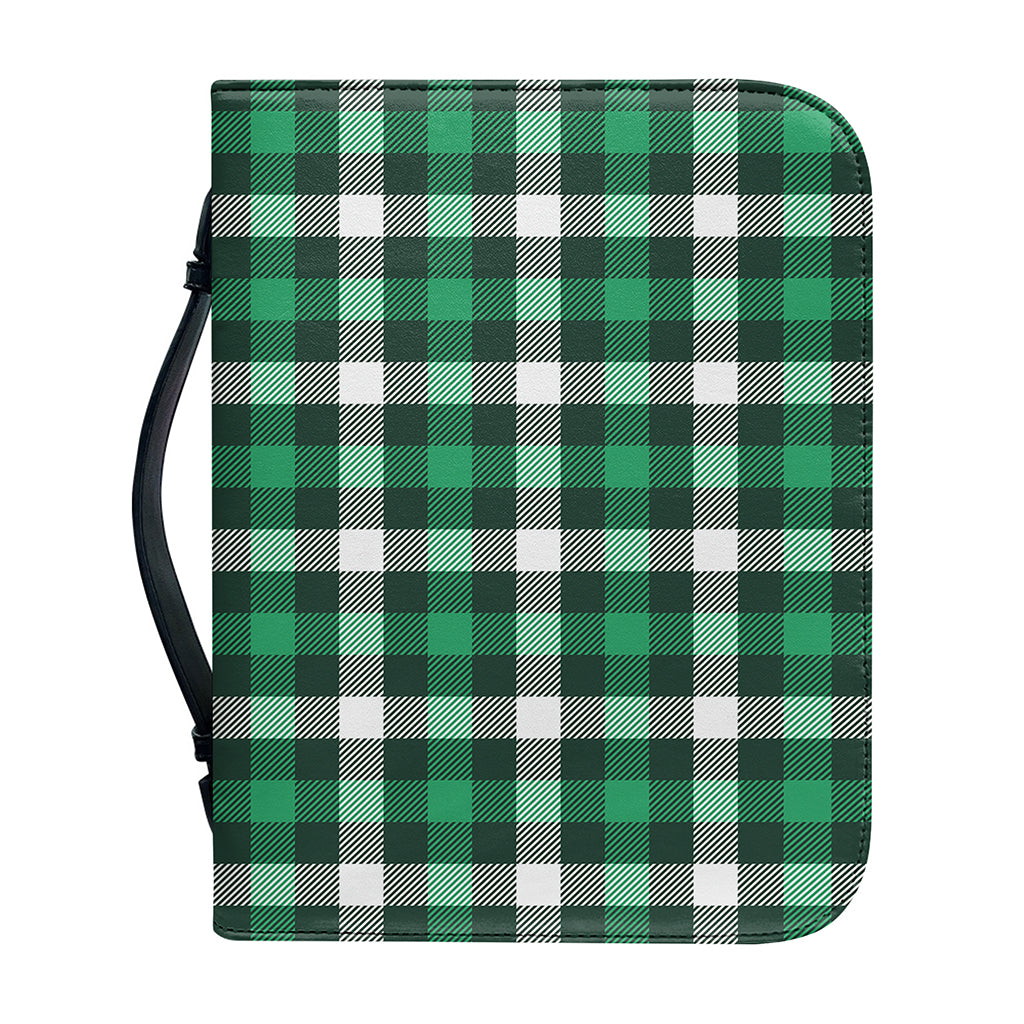 Saint Patrick's Day Stewart Plaid Print Leather Bible Cover