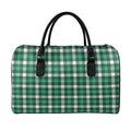 Saint Patrick's Day Stewart Plaid Print Leather Duffel Bag