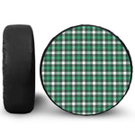 Saint Patrick's Day Stewart Plaid Print Leather Spare Tire Cover