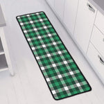 Saint Patrick's Day Stewart Plaid Print Long Kitchen Mat