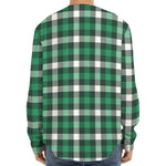 Saint Patrick's Day Stewart Plaid Print Long Sleeve Baseball Jersey