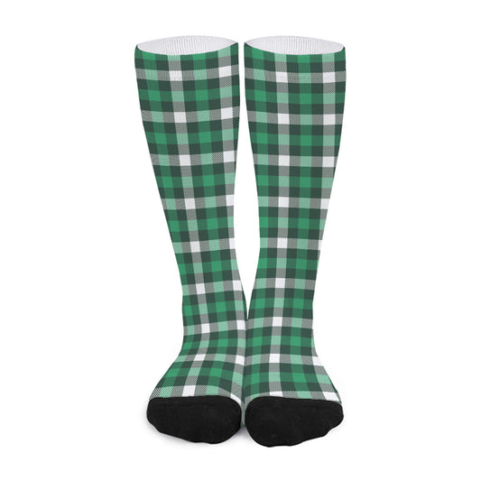 Saint Patrick's Day Stewart Plaid Print Long Socks