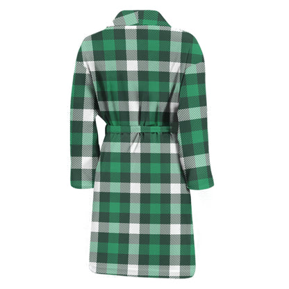 Saint Patrick's Day Stewart Plaid Print Men's Bathrobe