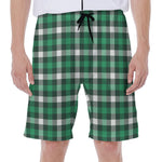 Saint Patrick's Day Stewart Plaid Print Men's Beach Shorts