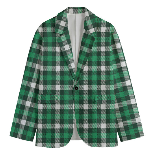 Saint Patrick's Day Stewart Plaid Print Men's Blazer