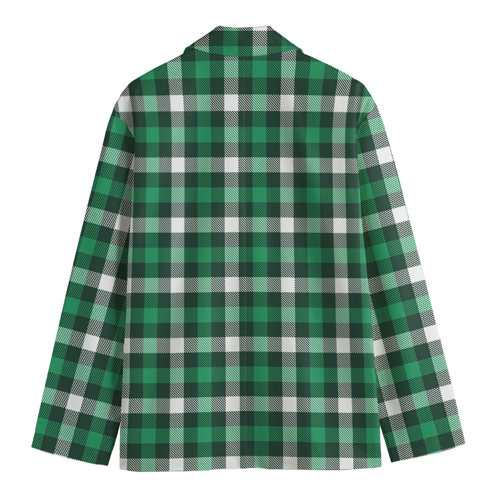 Saint Patrick's Day Stewart Plaid Print Men's Blazer
