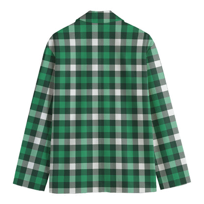 Saint Patrick's Day Stewart Plaid Print Men's Blazer