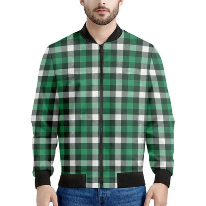 Saint Patrick's Day Stewart Plaid Print Men's Bomber Jacket