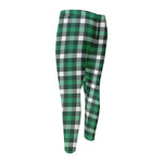 Saint Patrick's Day Stewart Plaid Print Men's Compression Pants