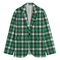 Saint Patrick's Day Stewart Plaid Print Men's Cotton Blazer