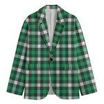 Saint Patrick's Day Stewart Plaid Print Men's Cotton Blazer