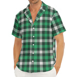 Saint Patrick's Day Stewart Plaid Print Men's Deep V-Neck Shirt