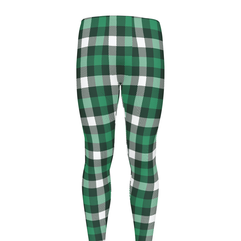 Saint Patrick's Day Stewart Plaid Print Men's leggings