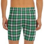 Saint Patrick's Day Stewart Plaid Print Men's Long Boxer Briefs