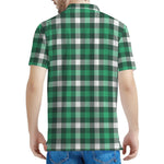 Saint Patrick's Day Stewart Plaid Print Men's Polo Shirt