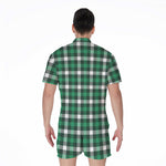 Saint Patrick's Day Stewart Plaid Print Men's Rompers