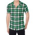 Saint Patrick's Day Stewart Plaid Print Men's Shirt