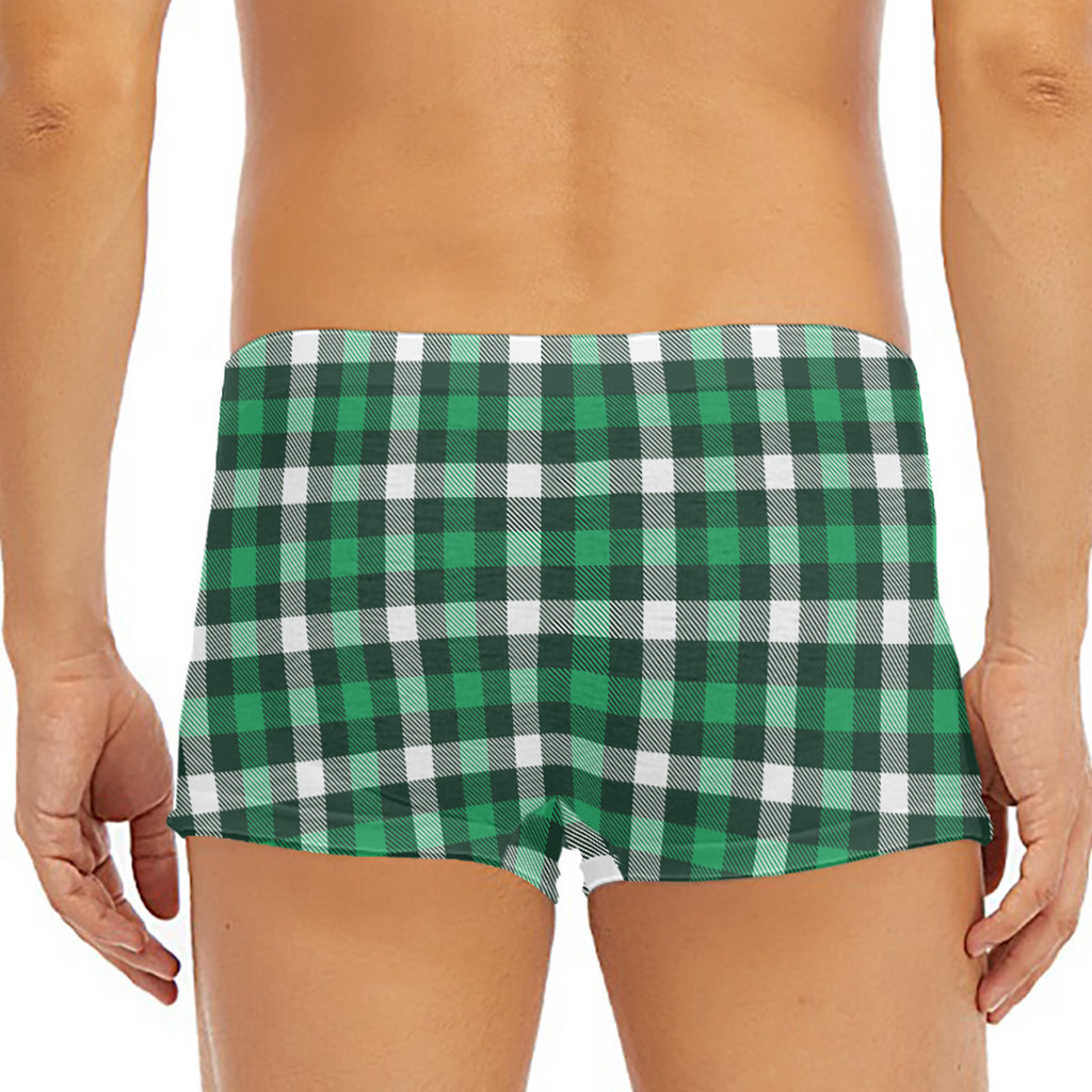 Saint Patrick's Day Stewart Plaid Print Men's Short Boxer Briefs