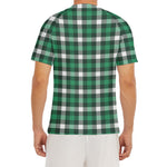 Saint Patrick's Day Stewart Plaid Print Men's Short Sleeve Rash Guard