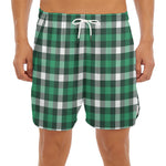 Saint Patrick's Day Stewart Plaid Print Men's Split Running Shorts