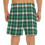 Saint Patrick's Day Stewart Plaid Print Men's Split Running Shorts