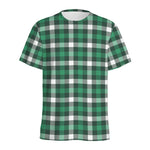 Saint Patrick's Day Stewart Plaid Print Men's Sports T-Shirt
