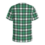 Saint Patrick's Day Stewart Plaid Print Men's Sports T-Shirt