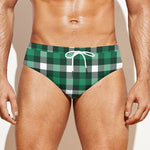 Saint Patrick's Day Stewart Plaid Print Men's Swim Briefs