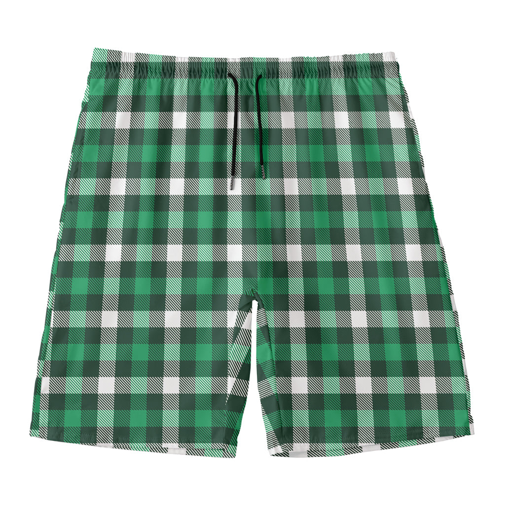 Saint Patrick's Day Stewart Plaid Print Men's Swim Trunks