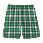 Saint Patrick's Day Stewart Plaid Print Men's Swim Trunks