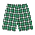 Saint Patrick's Day Stewart Plaid Print Men's Swim Trunks