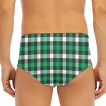 Saint Patrick's Day Stewart Plaid Print Men's Triangle Swim Briefs
