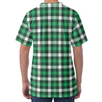 Saint Patrick's Day Stewart Plaid Print Men's Velvet T-Shirt