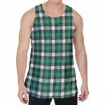 Saint Patrick's Day Stewart Plaid Print Men's Velvet Tank Top
