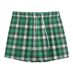 Saint Patrick's Day Stewart Plaid Print Mesh Shorts